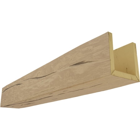 3-Sided (U-beam) Riverwood Endurathane Faux Wood Ceiling Beam, NaturaL Pine, 12W X 12H X 8'L